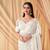 DESIGNER WEDDING PARTY WEAR GEORGETTE SEQUNCE WHITE SAREE WITH BLOUSE