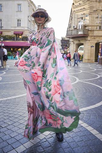 Sophisticated Baby Pink Colour Crepe Silk Elegant Saree