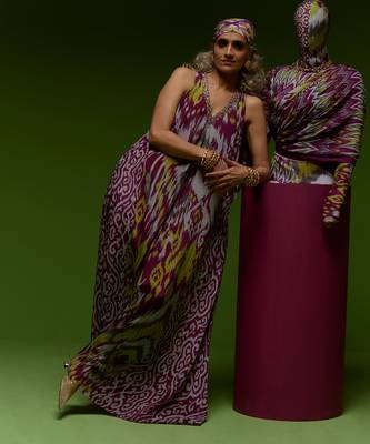 Purple crepe jumpsuit 2