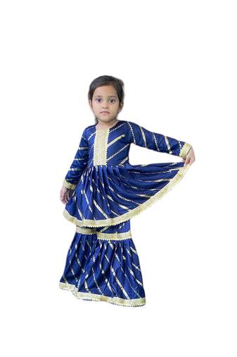 Girls's indowestern dhoti suit,palazzo set sets for girls suite,girls suit salwar,palazzo set.blue