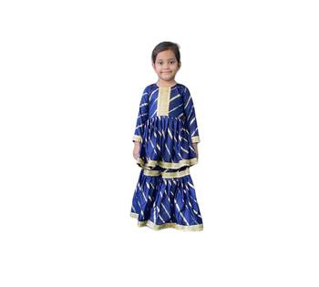 Girls's indowestern dhoti suit,palazzo set sets for girls suite,girls suit salwar,palazzo set.blue 2