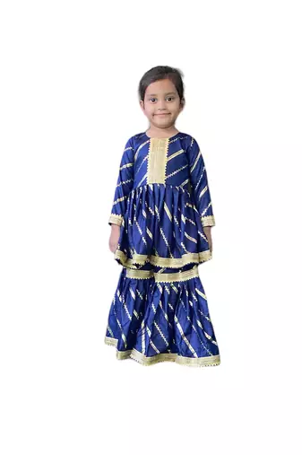 Girls's indowestern dhoti suit,palazzo set sets for girls suite,girls suit salwar,palazzo set.blue