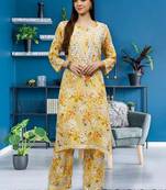 hand embroidered blue mal-mal lucknow chikankari women kurta set