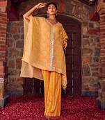 Mayan gold georgette embroidered kaftan set