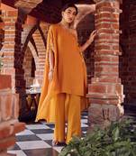 Mayan gold crepe kaftaan set
