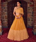 Mayan Gold Georgette Lehenga Set
