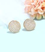 Gold Tone Round Earrings