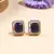 Square Shaped Blue Studs