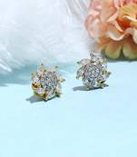 AD White Gold Earrings