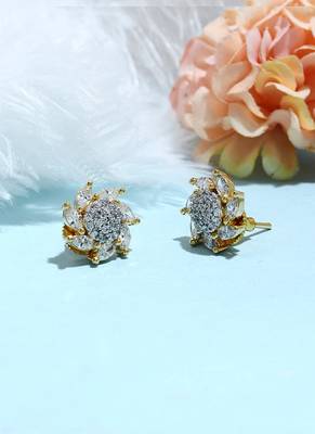 AD White Gold Earrings 2