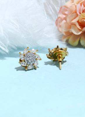 AD White Gold Earrings 3