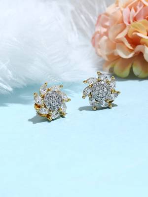 AD White Gold Earrings 4