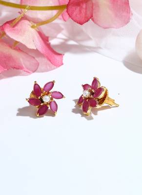 Rose Gold Floral Earrings 2