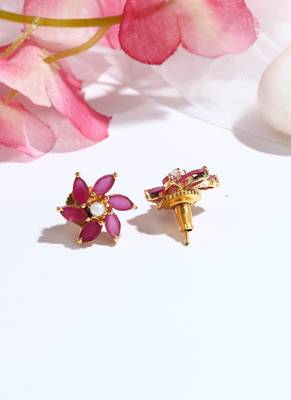 Rose Gold Floral Earrings 3