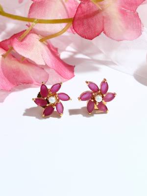 Rose Gold Floral Earrings 4
