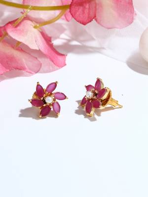 Rose Gold Floral Earrings 5