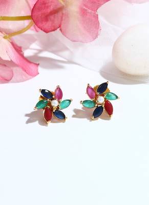 Multicolour Floral Shaped Earrings 1