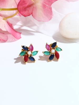 Multicolour Floral Shaped Earrings 4