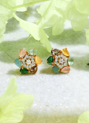 Multicolour Floral Earrings 1