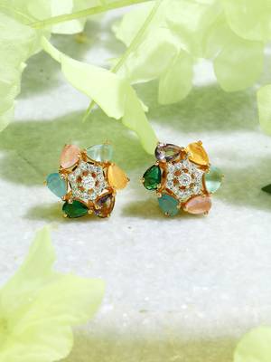 Multicolour Floral Earrings 4