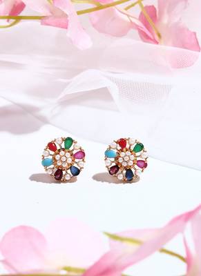 Multicolour Kundan Earrings 1