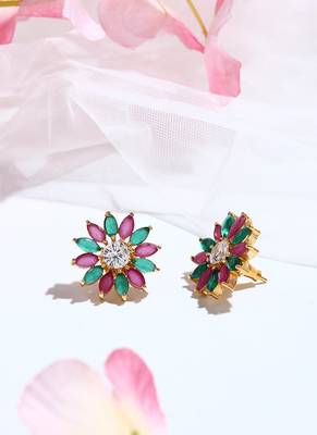 Multicolored Kundan Earrings 2