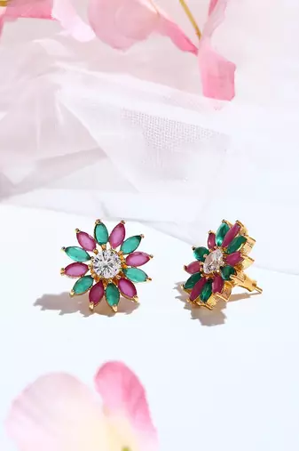 Multicolored Kundan Earrings