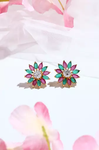 Multicolored Kundan Earrings