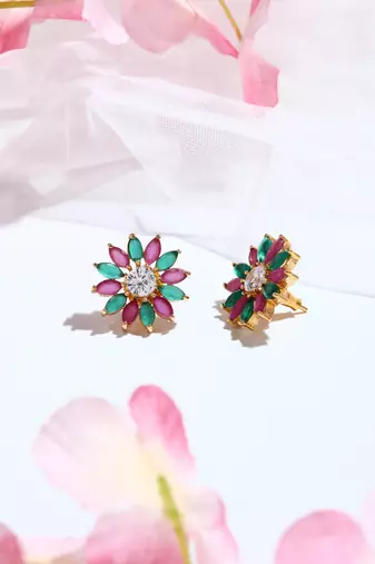 Multicolored Kundan Earrings
