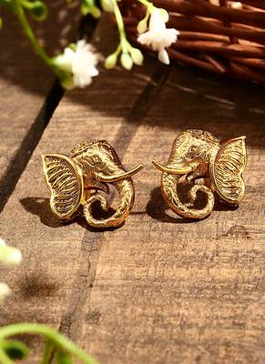 Gold Plated Elephant Earrings 1