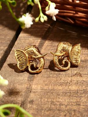 Gold Plated Elephant Earrings 4