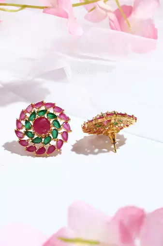 Multicolored Kundan Earrings