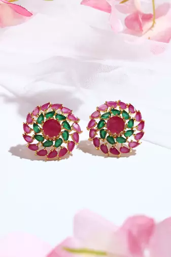 Multicolored Kundan Earrings