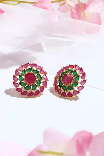 Multicolored Kundan Earrings
