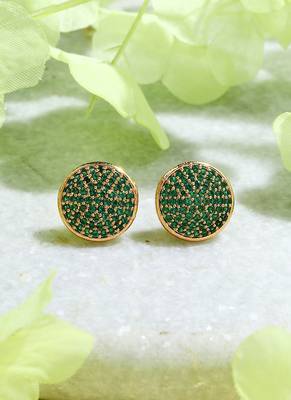 Gold Plated-Plated Round Earrings 1