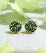 Gold Plated-Plated Round Earrings