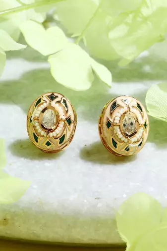 Multicolored Kundan Earrings