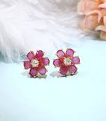 Pink Floral Earrings