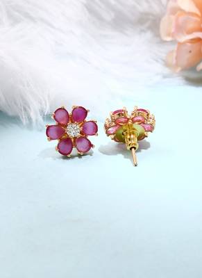 Pink Floral Earrings 3