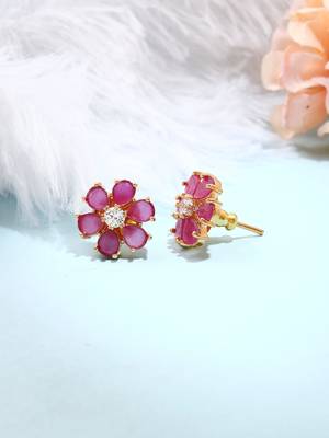Pink Floral Earrings 5