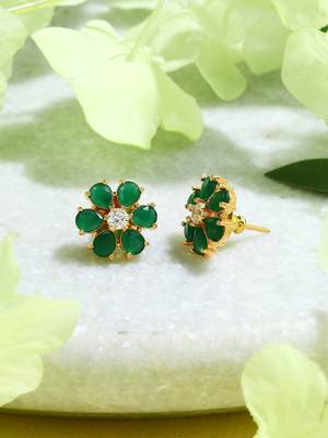 Green Floral Earrings 5