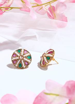 Multicolored Kundan Earrings 2