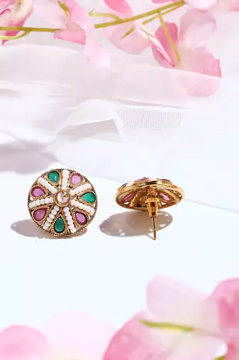 Multicolored Kundan Earrings
