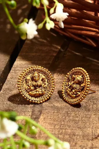 Gold Plated Motif Earrings