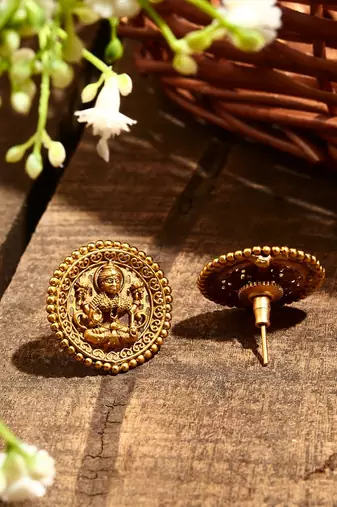 Gold Plated Motif Earrings