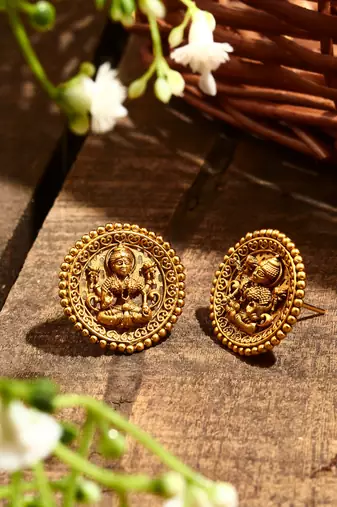 Gold Plated Motif Earrings
