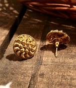 Round Gold Plated Earrings