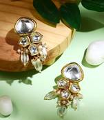 Kundan White Gold Earrings
