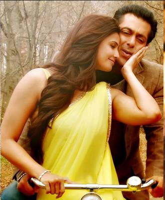 Daisy Shah Designer Yellow Crepe Bollywood Saree Diwali Gift 571 2