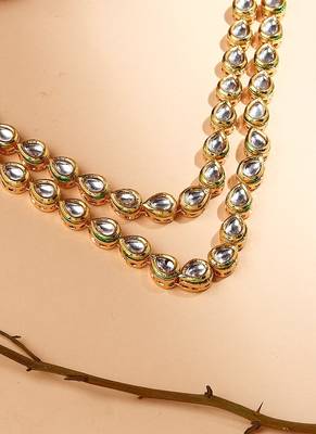 2 Layered Necklace Set with Long Earrings 2